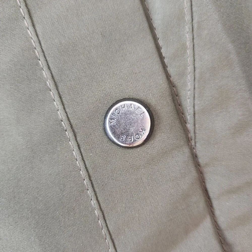 Michael Kors Olive Green Bomber Jacket Full-Zip Military Utility Men's M - Picture 8 of 12